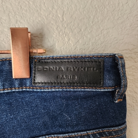SONIA‎ RYKIEL Frayed Bootcut Jeans raw hem size 44 - Picture 8 of 8